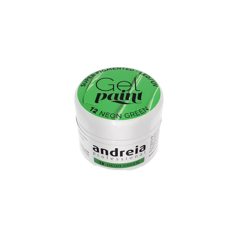 Gel paint ultra pigmenté - Andreia - 12 Néon vert - 4ml