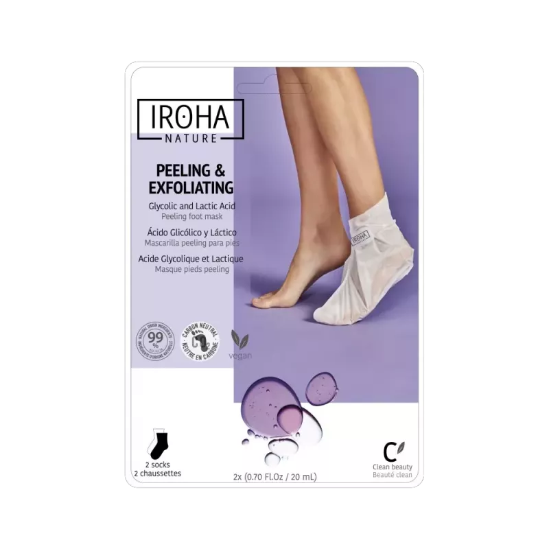 Masque chaussette peeling exfoliant vegan - Iroha - Peeling &amp; exfoliating