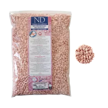 Cire recyclable pastilles en sac - rose - Norma de Durville - 1kg