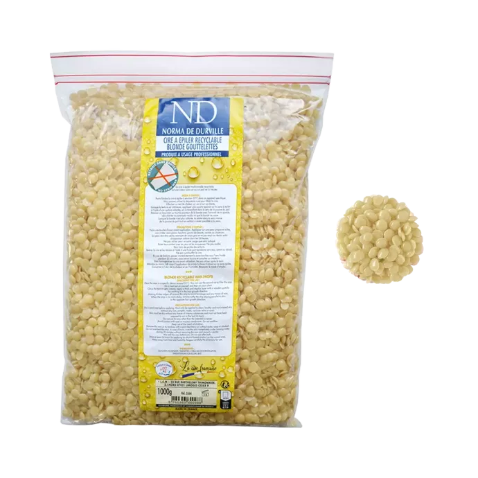 Cire recyclable pastilles en sac - blonde - Norma de Durville - 1kg