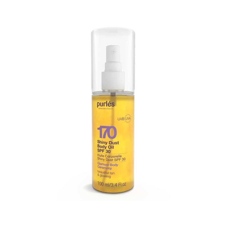 Huile solaire paillettée SPF30 - Purlés - 170 - 100ml