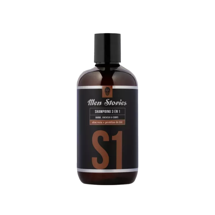 Shampoing 3 en 1 corps, barbe et cheveux - Men Stories - S1 - 250ml