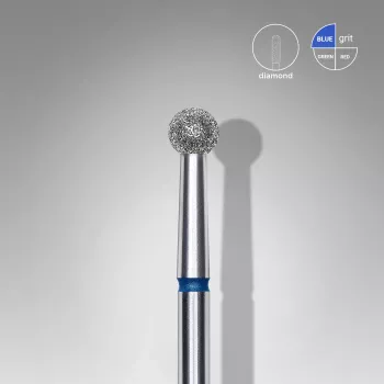 Fraise diamanté boule bleu, Ø tête 3.5mm - Staleks pro