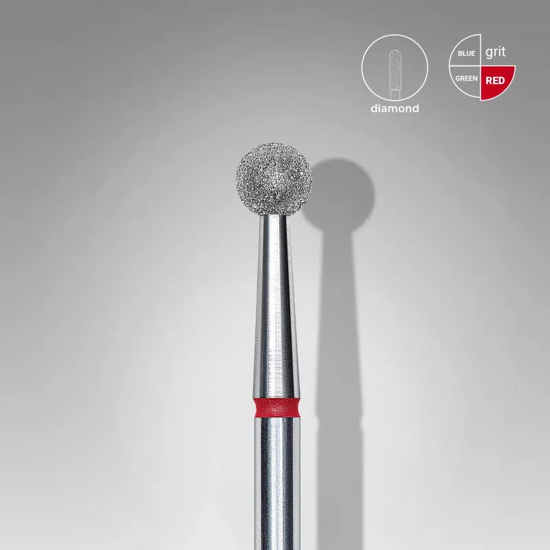 Fraise diamanté boule rouge, Ø tête 4mm - Staleks pro Fraise diamanté boule rouge, Ø tête 4mm - Staleks pro