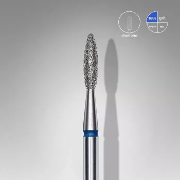 Fraise diamanté flamme bleu, Ø tête 2.1mm, active 8mm - Staleks pro