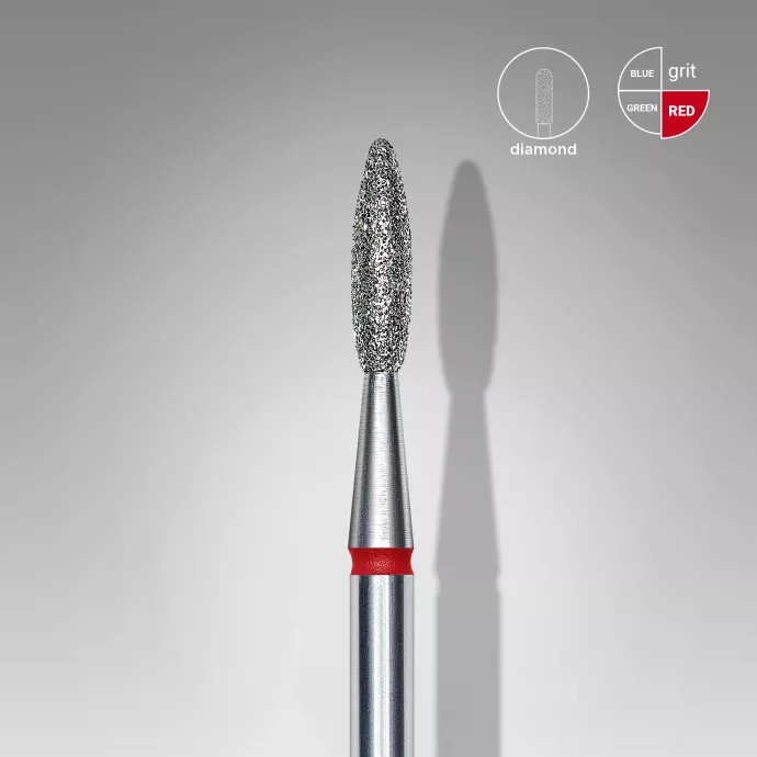 Fraise Diamanté «flamme» rouge, Ø tête 2.1 Mm, Partie Active 8mm - Staleks pro