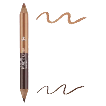 Crayon duo liner certifiée Bio - Avril - Terre brulé/cuivré irisé  - 2gr