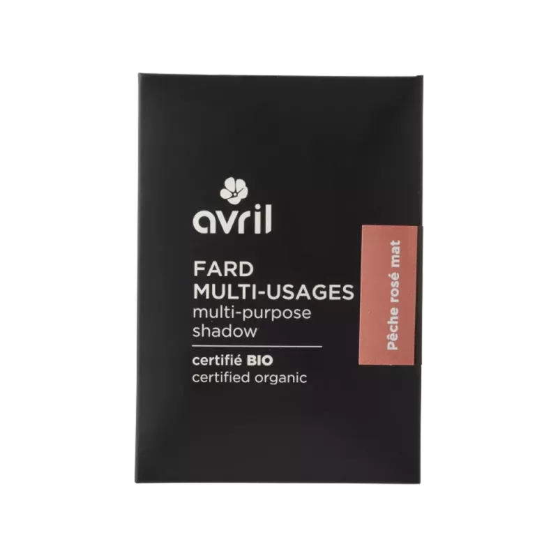 Recharge fard multi-usage certifiée bio - Avril - Pêche rosé mat - 5gr