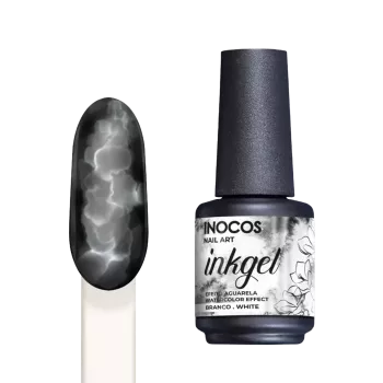 Vernis spécial effet marbré - Inocos - Ink gel - Blanc - 15ml