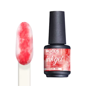 Vernis spécial effet marbré - Inocos - Ink gel - Rouge - 15ml