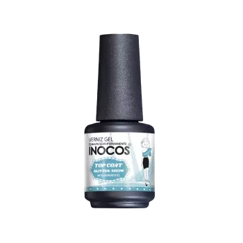 Top coat pailleté holographique argent - Inocos - Glitter show prata holo - 15ml