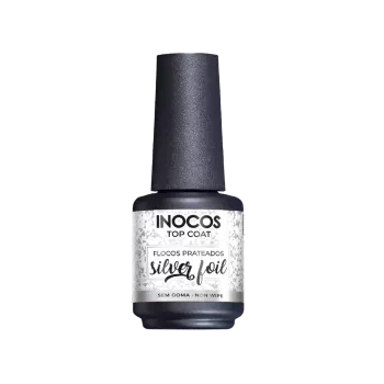 Top coat effet foil - Inocos - Top coat foil argent - 15ml