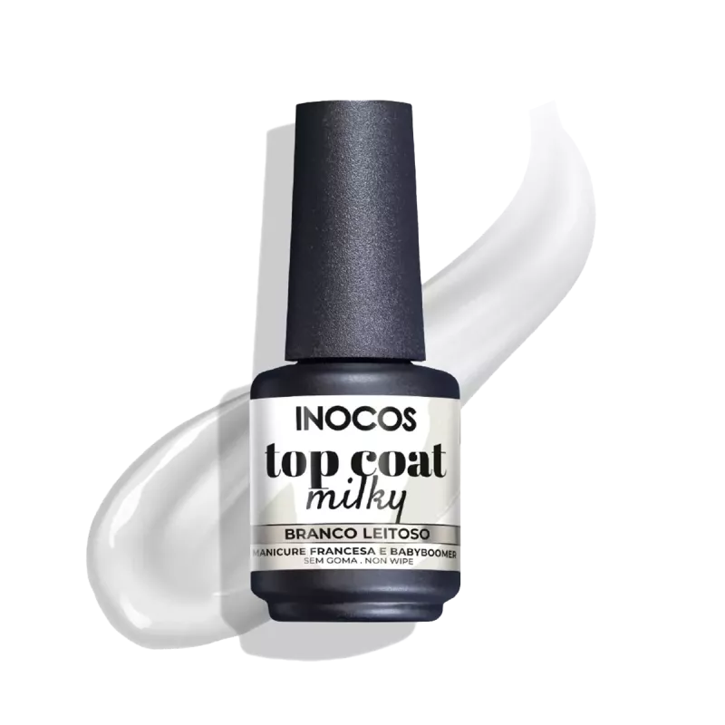 Top coat milky - Inocos - Blanc laiteux - 15ml