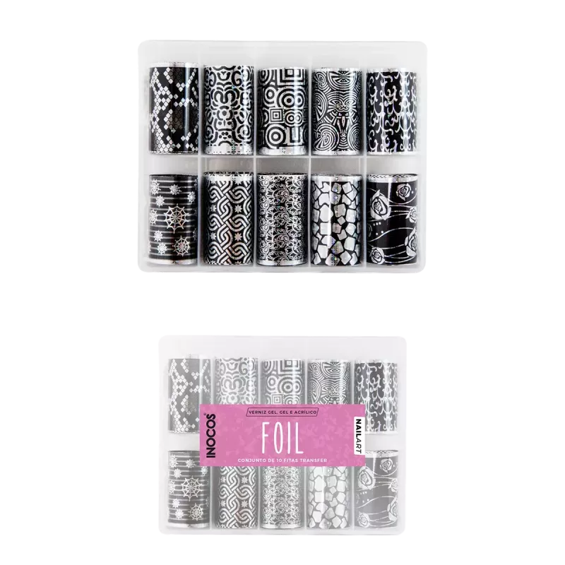 Foil nail art - Inocos - 005