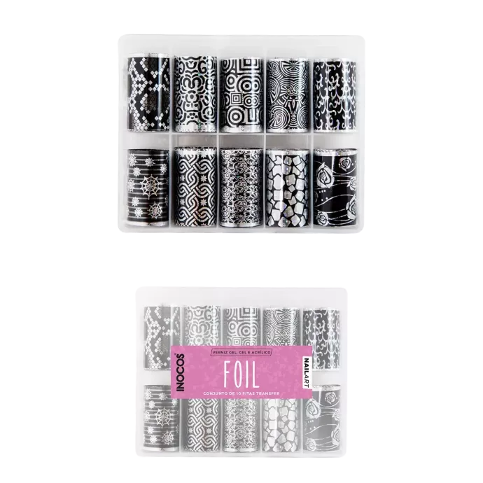 Foil nail art - Inocos - 005