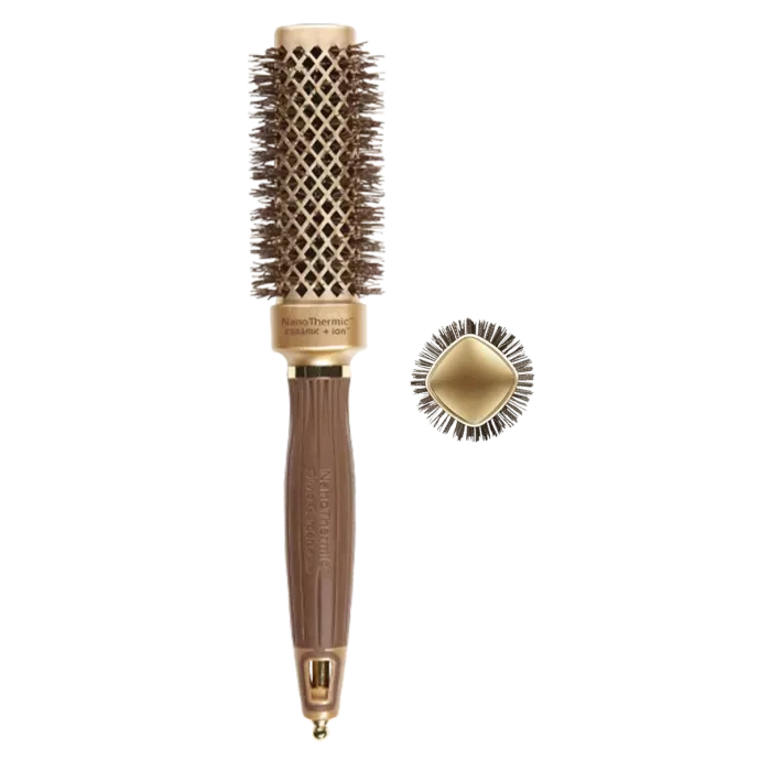 Brosse brushing carré céramic + ion nano thermic diam 30 - Olivia Garden