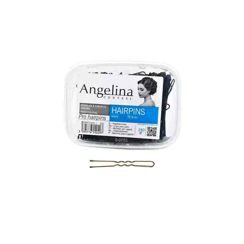 Epingles à chignon ondulés bronze 70mm 250gr - Angelina