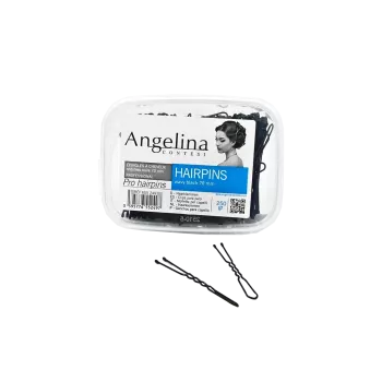 Epingles à chignon ondulés noire 70mm 250gr - Angelina