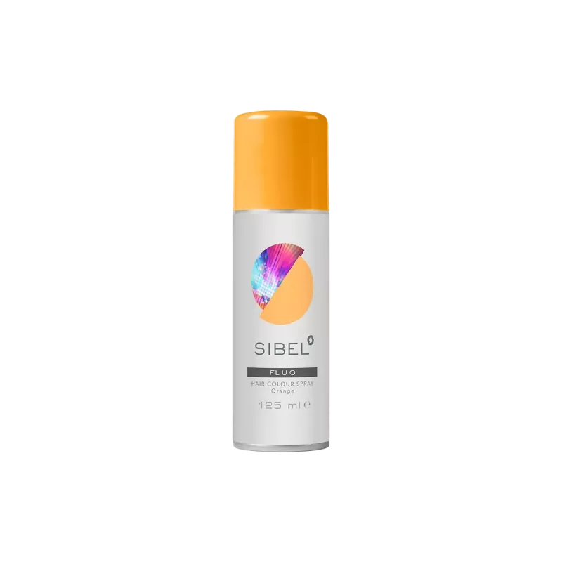 Spray colorés pour cheveux orange fluo - Sibel - 125ml