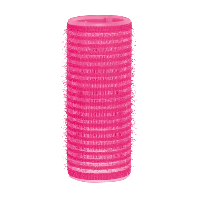 Bigoudis rose en velcro diam 25mm x12 - Haircare