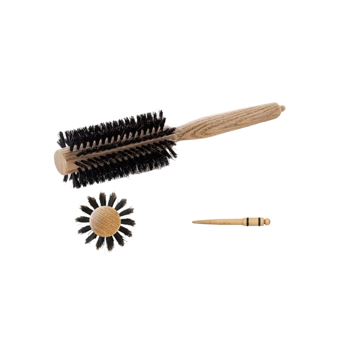 Brosse brushing en poil de sanglier - Hairbrushes - Natural wood - Diam 21mm