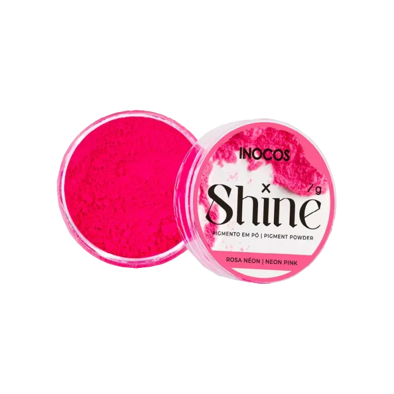 Pigment en poudre pour ongle - Inocos - Néon pink - 7gr