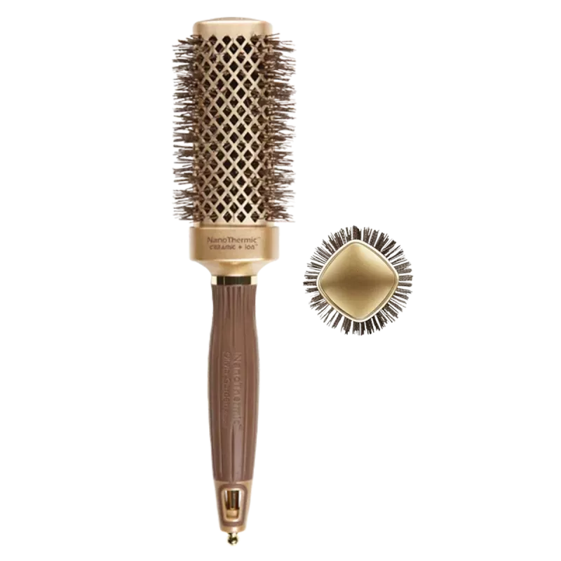 Brosse brushing carré céramic + ion nano thermic diam 40 - Olivia Garden